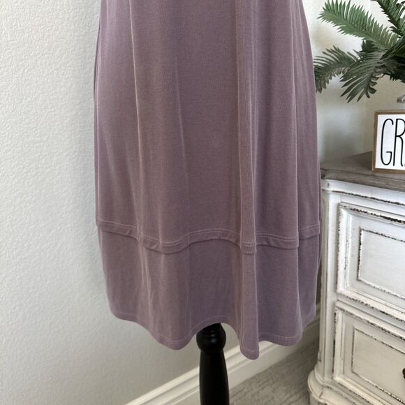 Splendid Dress Size X-Small XS Purple Ribbed Jersey Midi Sleeveless Solid - Picture 3 of 11